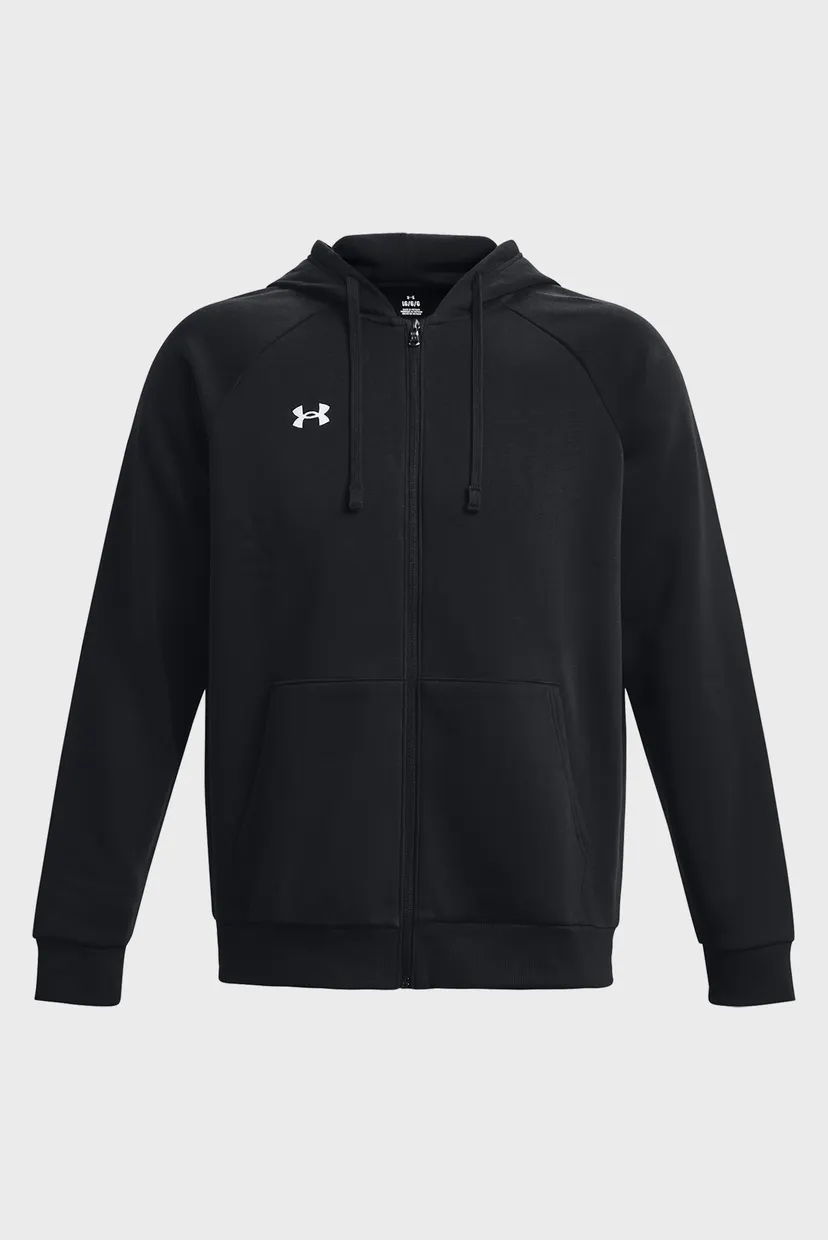 Мужское черное худи UA Rival Fleece FZ Hoodie 5