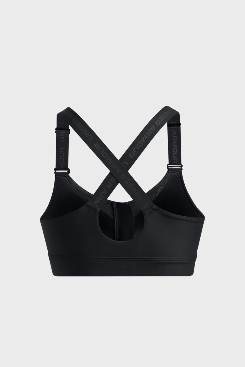 Жіночий чорний топ UA Infinity High Zip 2.0 Bra 10