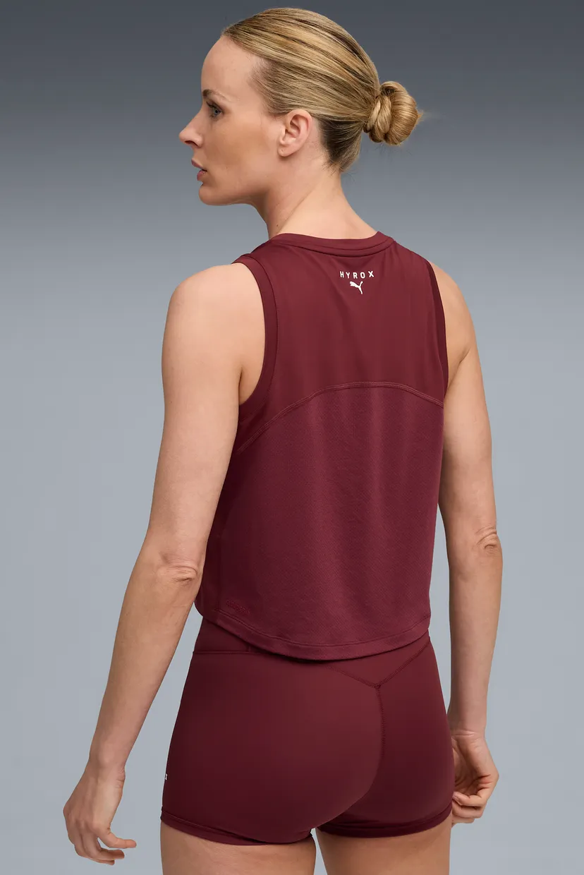 Жіноча бордова майка PUMA x HYROX CLOUDSPUN ThermoAdapt Crop Tank Women 3