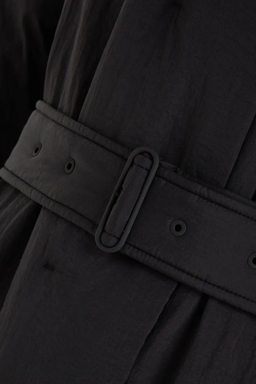 Женский черный пуховик CRINKLE NYLON DOWN WRAP 3