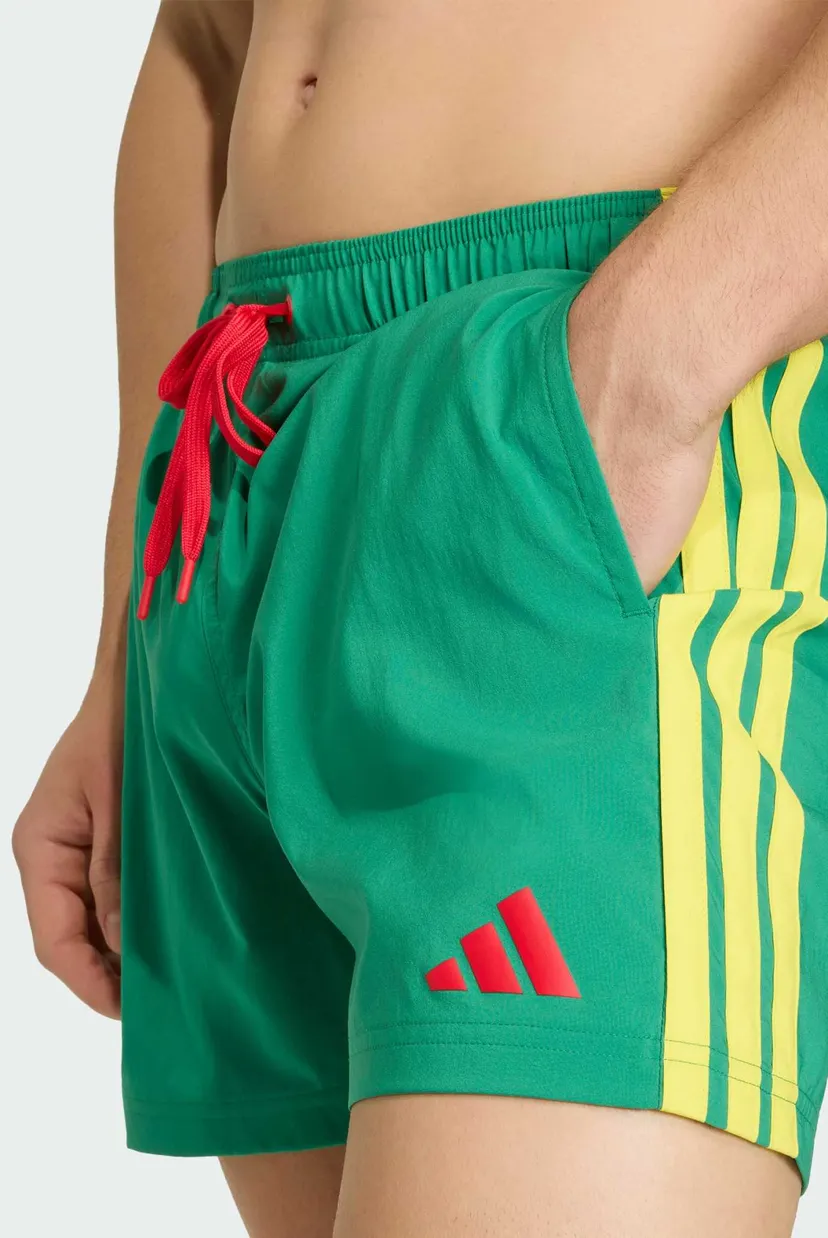 Чоловічі зелені плавальні шорти 3 STRIPES 5 INCH 5