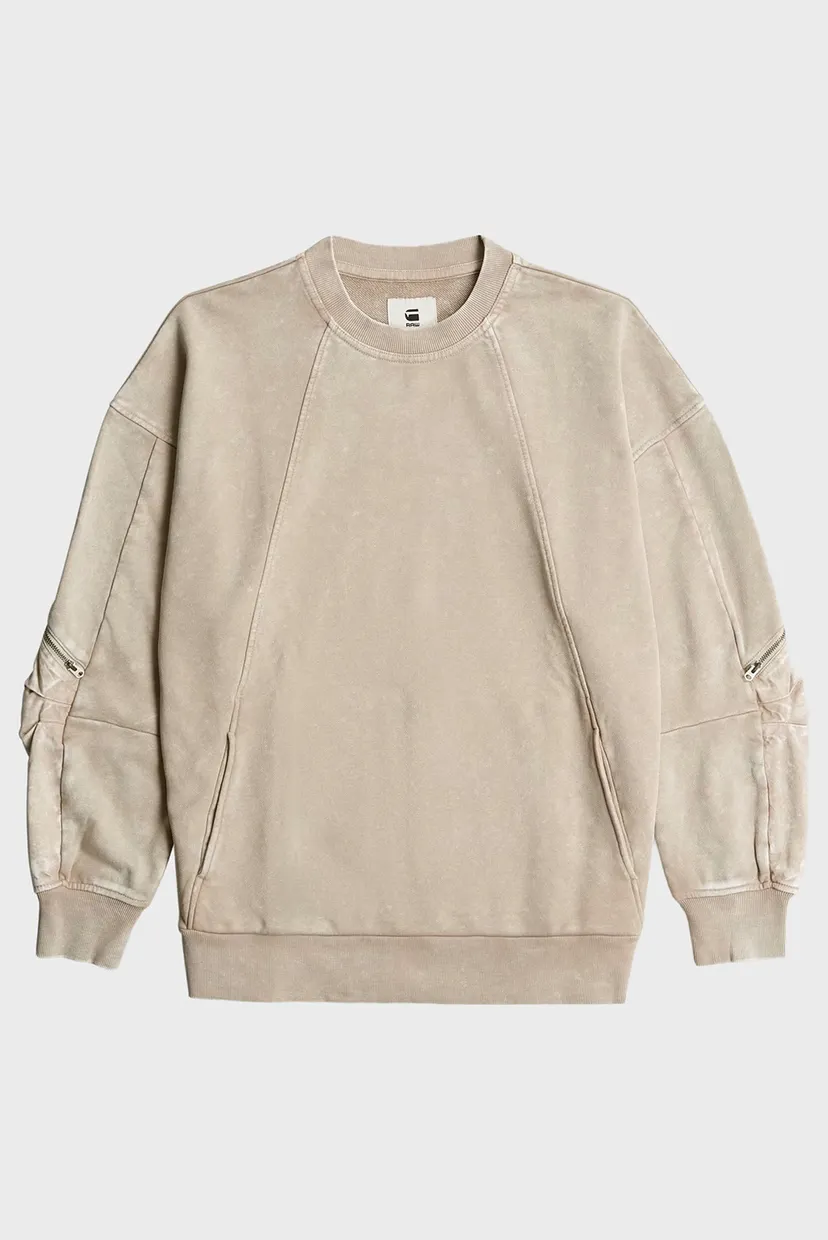 Женский бежевый свитшот Washed 6