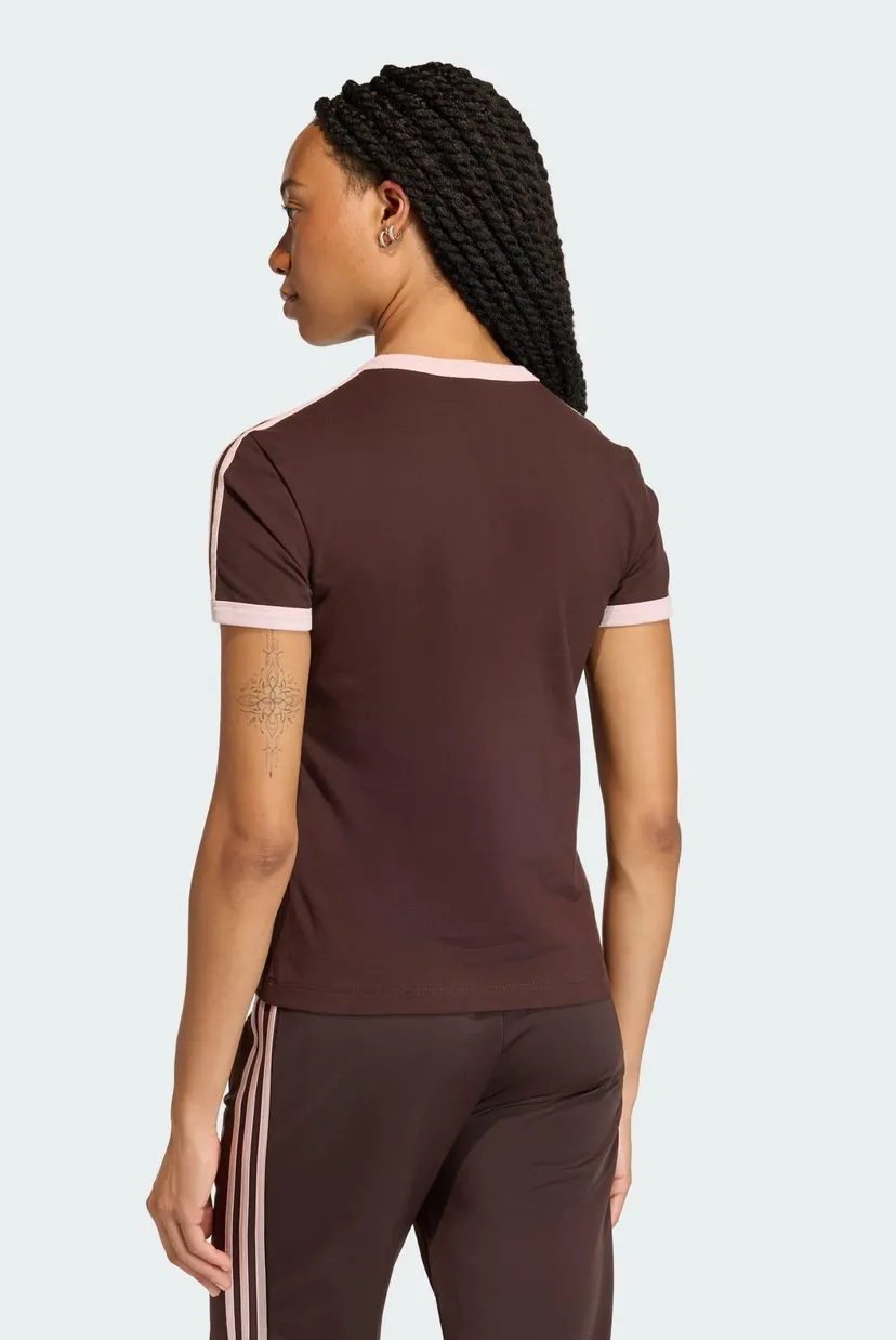 Женская коричневая футболка 3 STRIPES SLIM 3
