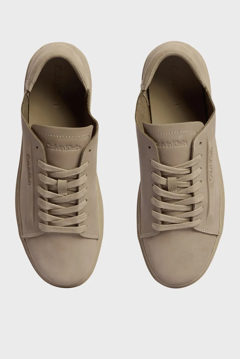 Мужские бежевые нубуковые сникерсы LOW TOP 4