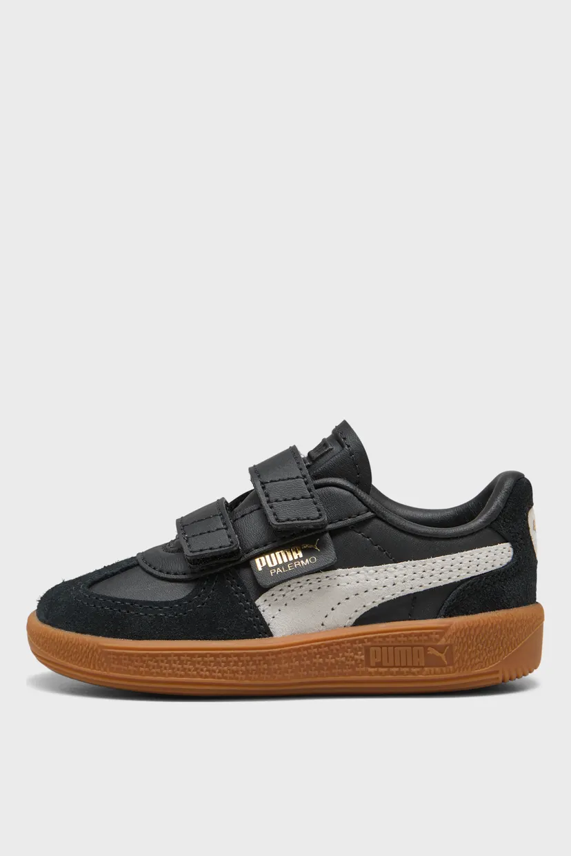 Дитячі чорні шкіряні снікерси Palermo Leather Hook-And-Loop Sneakers Toddlers 3