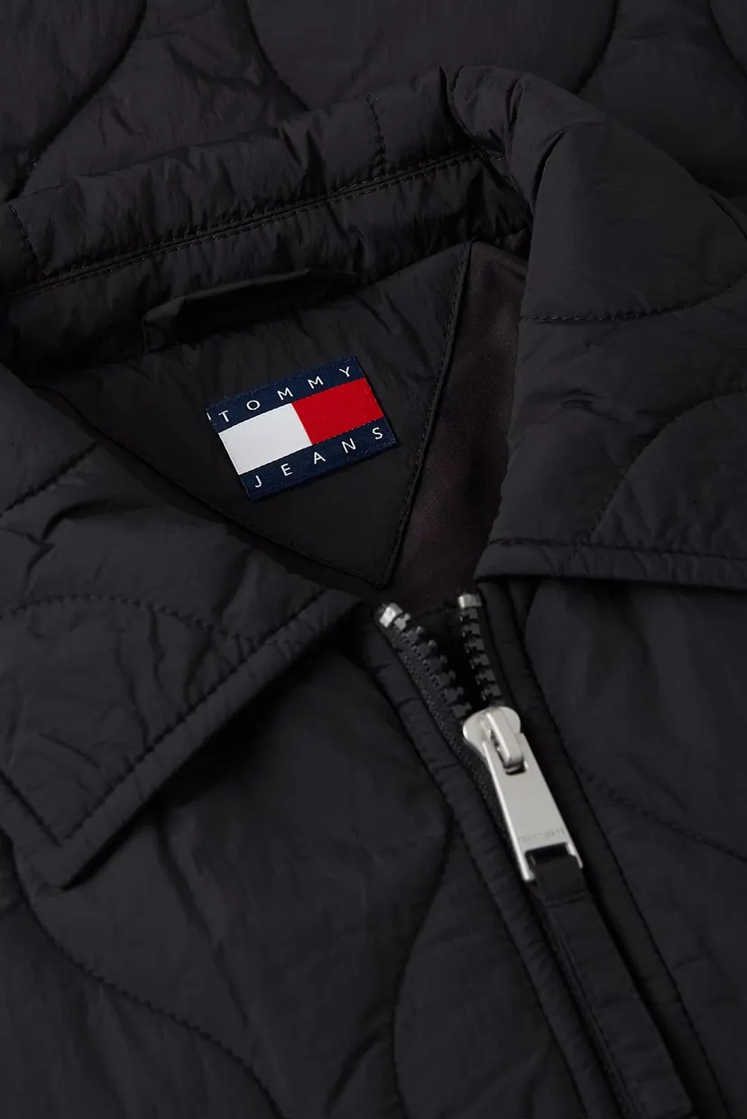 Женская черная куртка COACH COLLAR QUILTED JACKET 5
