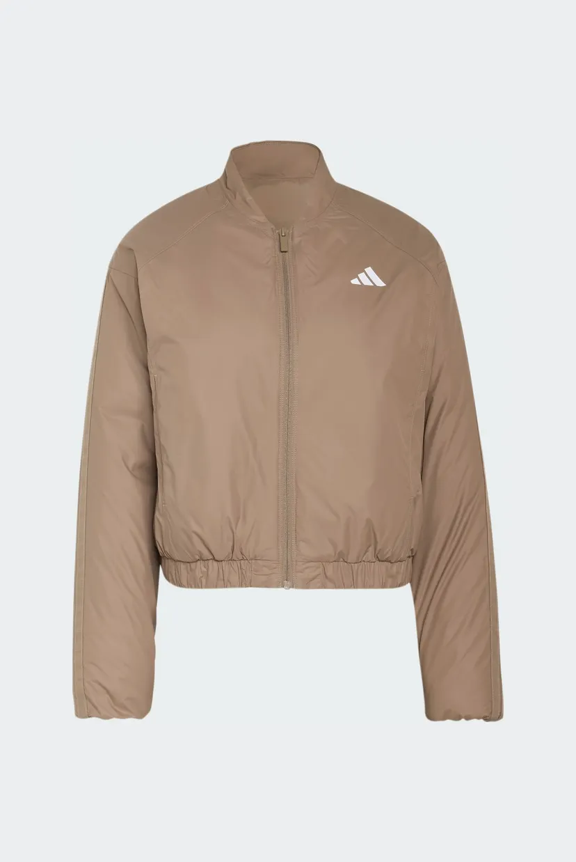 Женский бежевый бомбер Essentials CLIMAWARM 3 Stripes Insulated 6