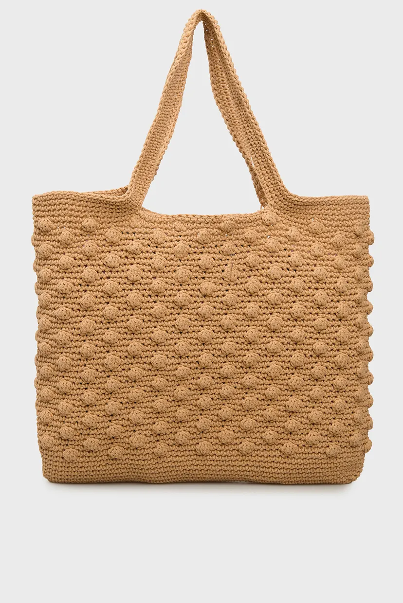 Женская бежевая сумка CROCHET 4