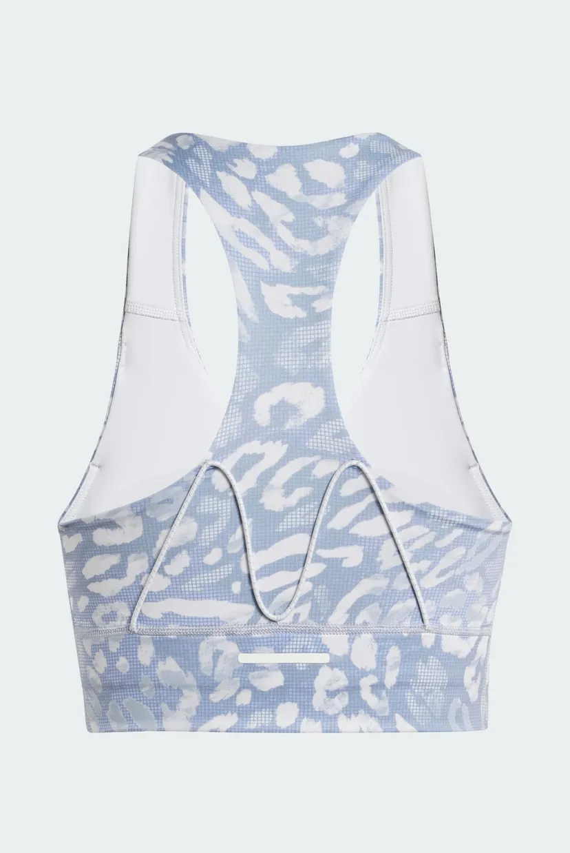Женский серый топ с узором Own the Run Pocket Medium Support Print 8