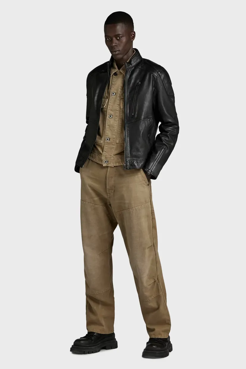 Мужская черная кожаная куртка Biker G-Star RAW D24275,B508 — MD
