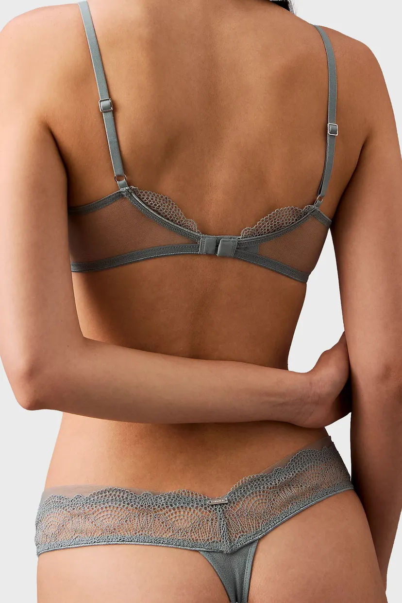 Жіночі блакитні трусики THONG 5