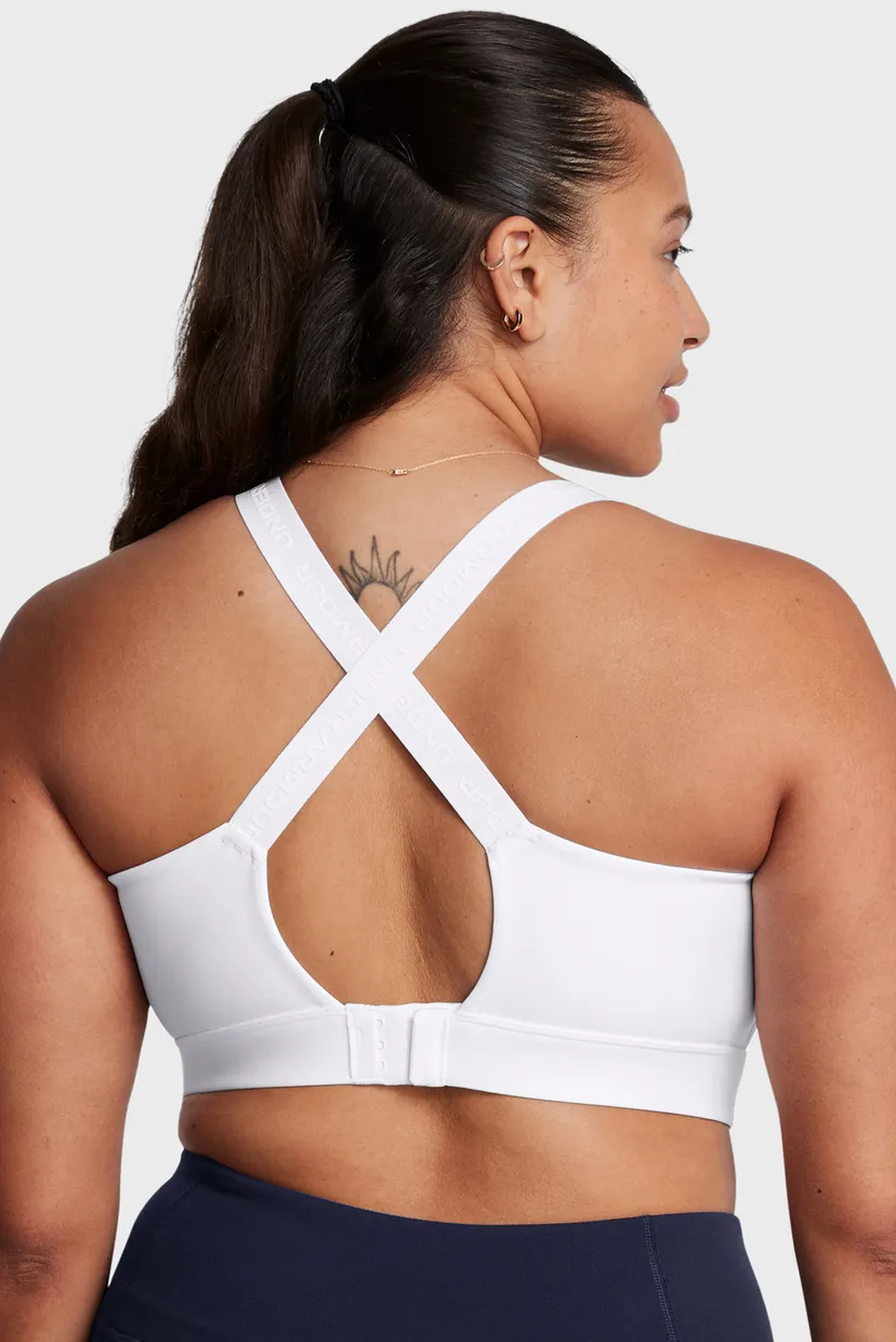 Жіночий білий топ UA Infinity High 2.0 Bra 4