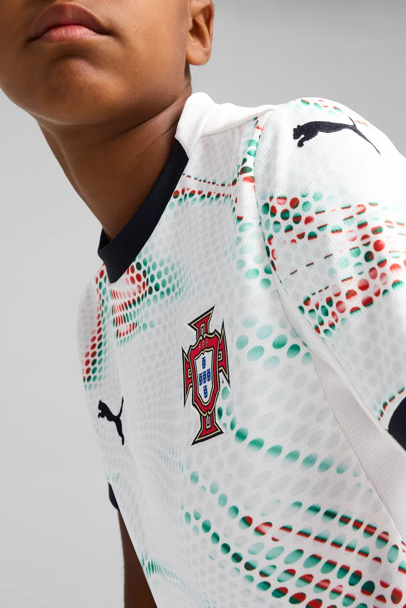 Детская белая футболка с узором Portugal 2025 Away Jersey Youth 4