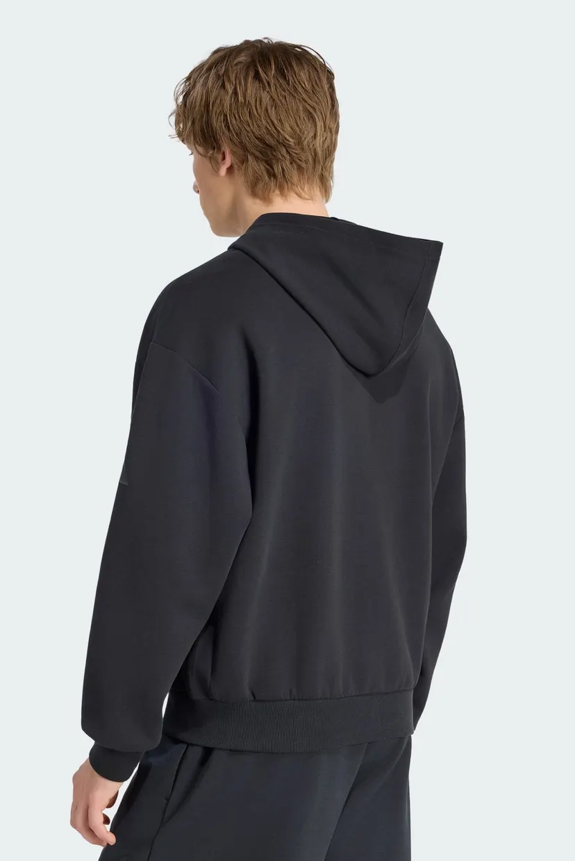 Чоловіче чорне худі SOFT LUX FULL-ZIP 3