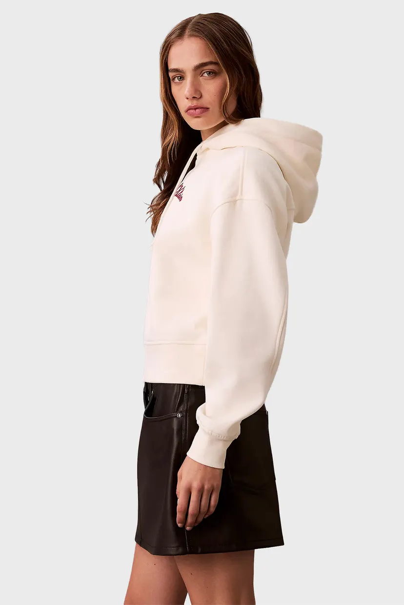 Женское белое худи LS CROP GRAPHIC 3