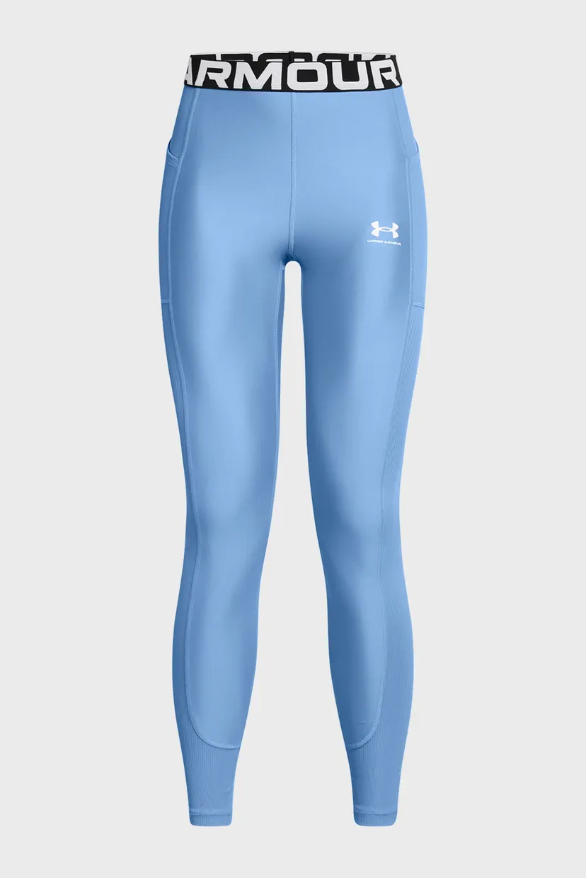 Жіночі блакитні тайтси HeatGear Rib Legging 5