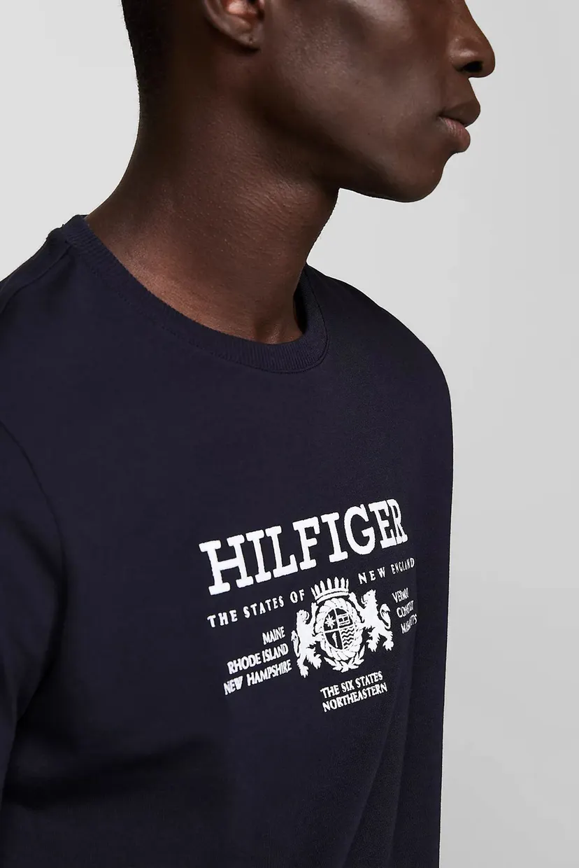 Чоловіча темно-синя футболка HILFIGER CREST EMRBO TEE 4