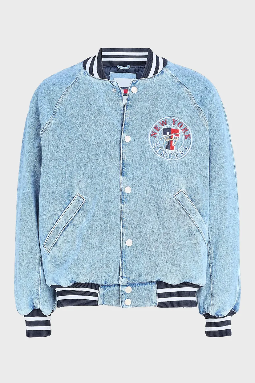Чоловічий блакитний джинсовий бомбер LETTERMAN DENIM JKT EXT 5