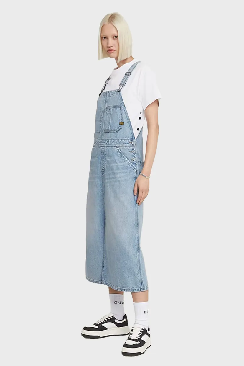 Женский голубой джинсовый сарафан Dungaree Dress 3