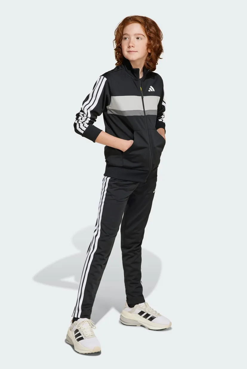 Дитячий чорний спортивний костюм (кофта, штани) Seasonal Essentials Tiberio 3-Stripes Kids 3