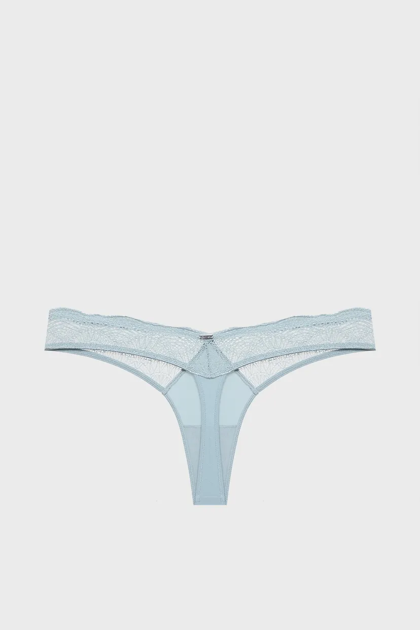 Жіночі блакитні трусики THONG 9