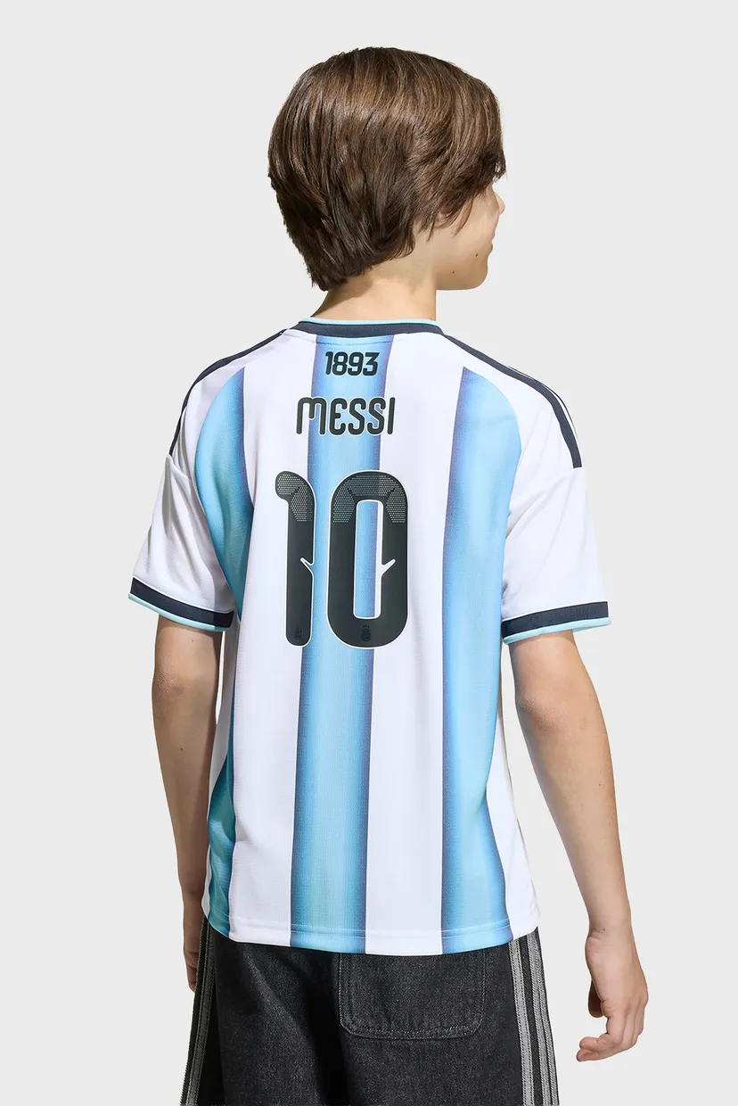 Дитяча біла футболка  у смужку Argentina 26 Home Replica Messi Kids 5