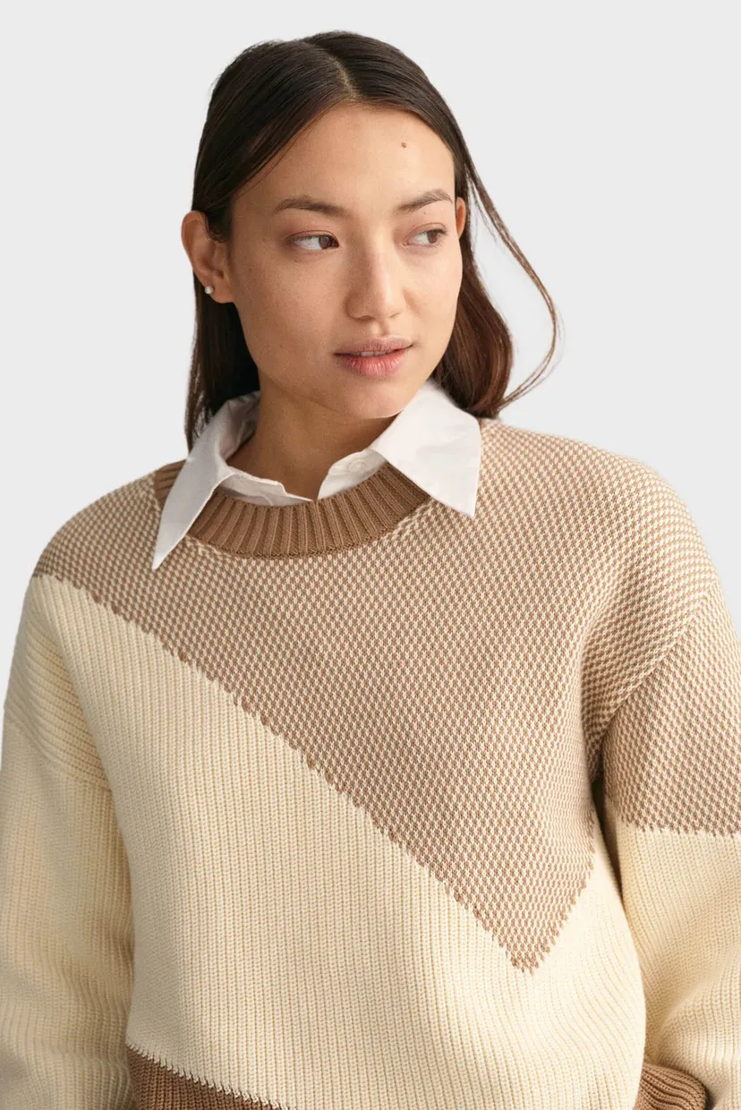 Женский свитер COLOUR BLOCK COTTON C-NECK 4