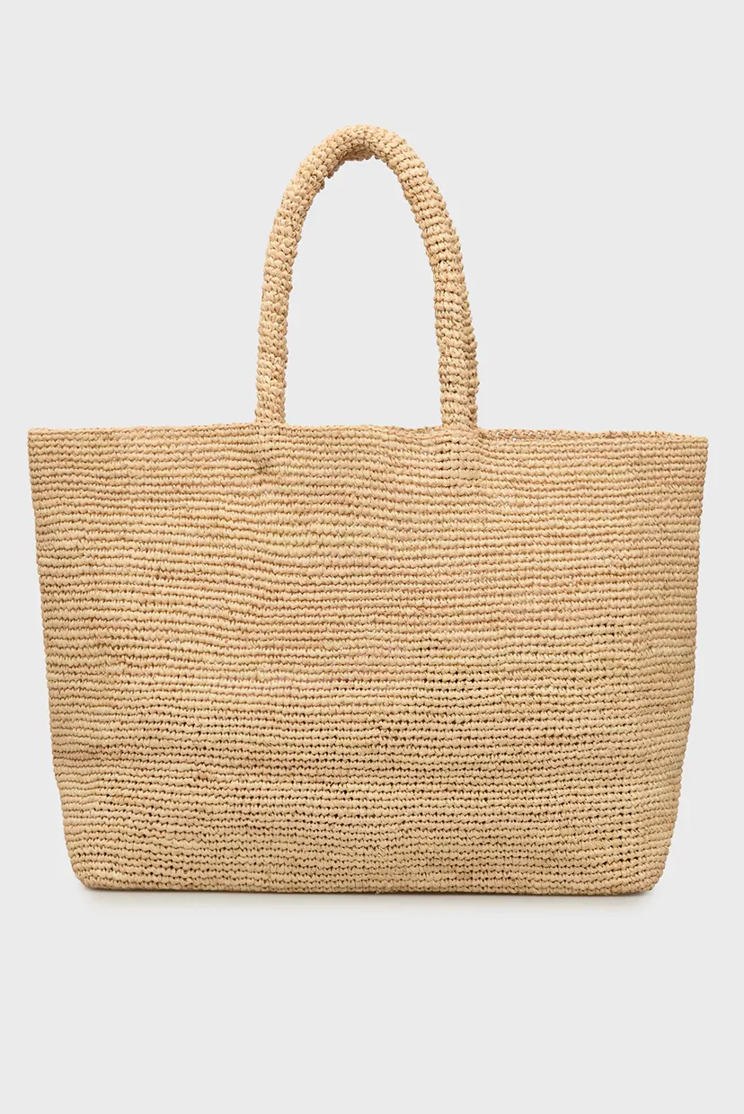 Жіноча бежева сумка RAFFIA BEACH 4