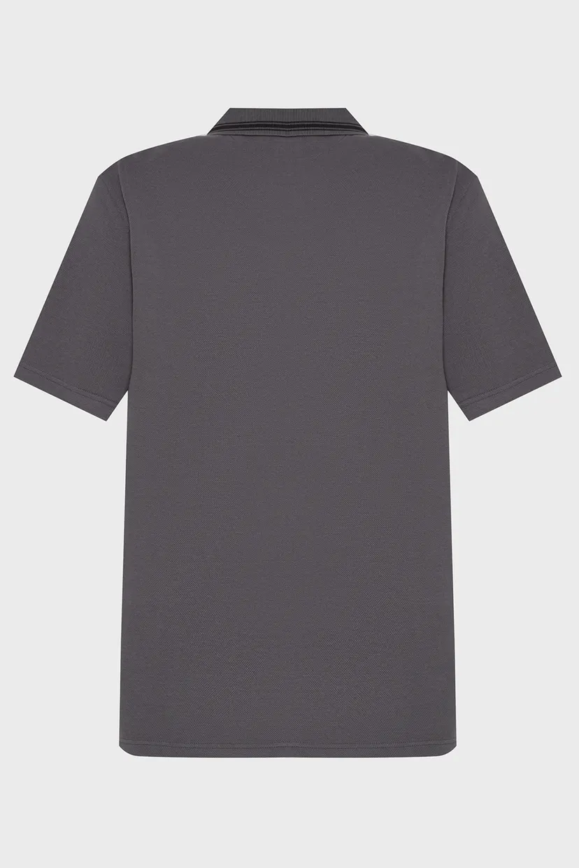 Мужское серое поло REG BRANDED NECK 7