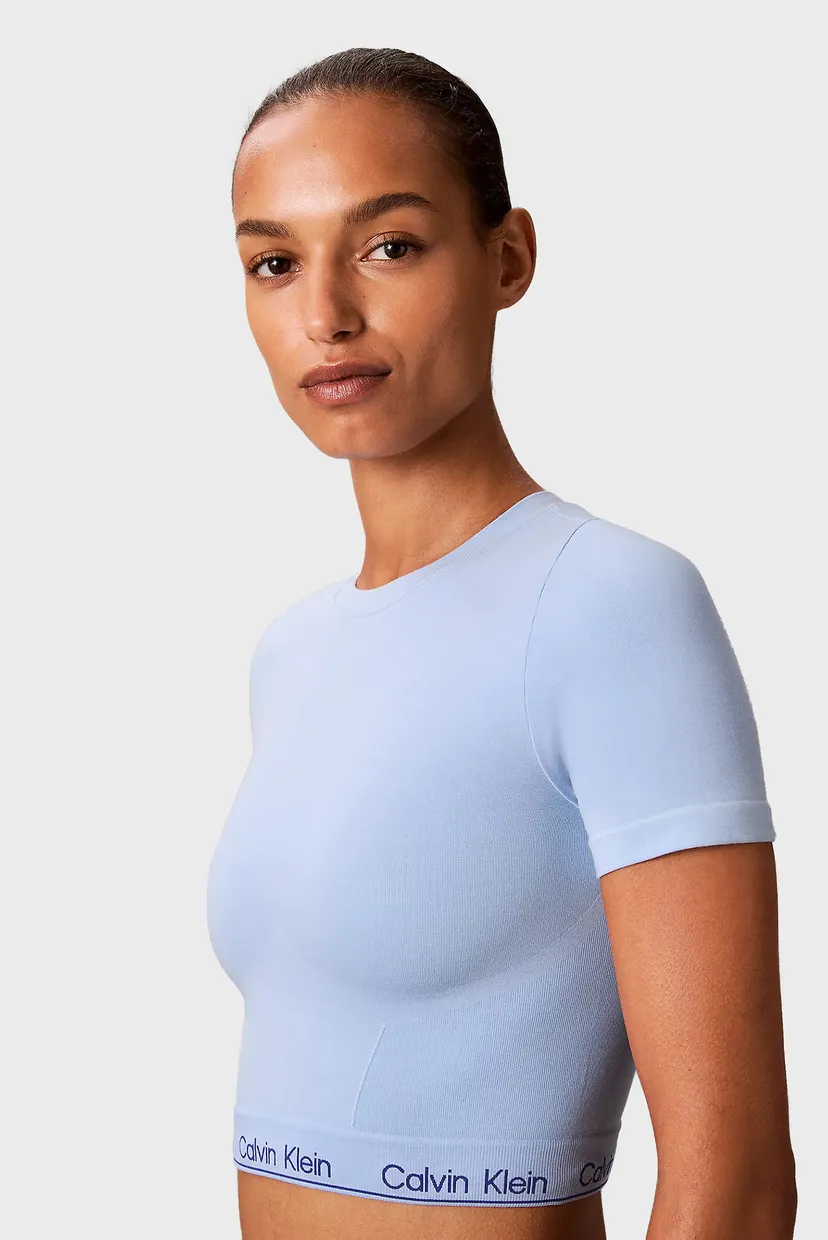 Жіночий блакитний топ SHORT SLEEVE 4