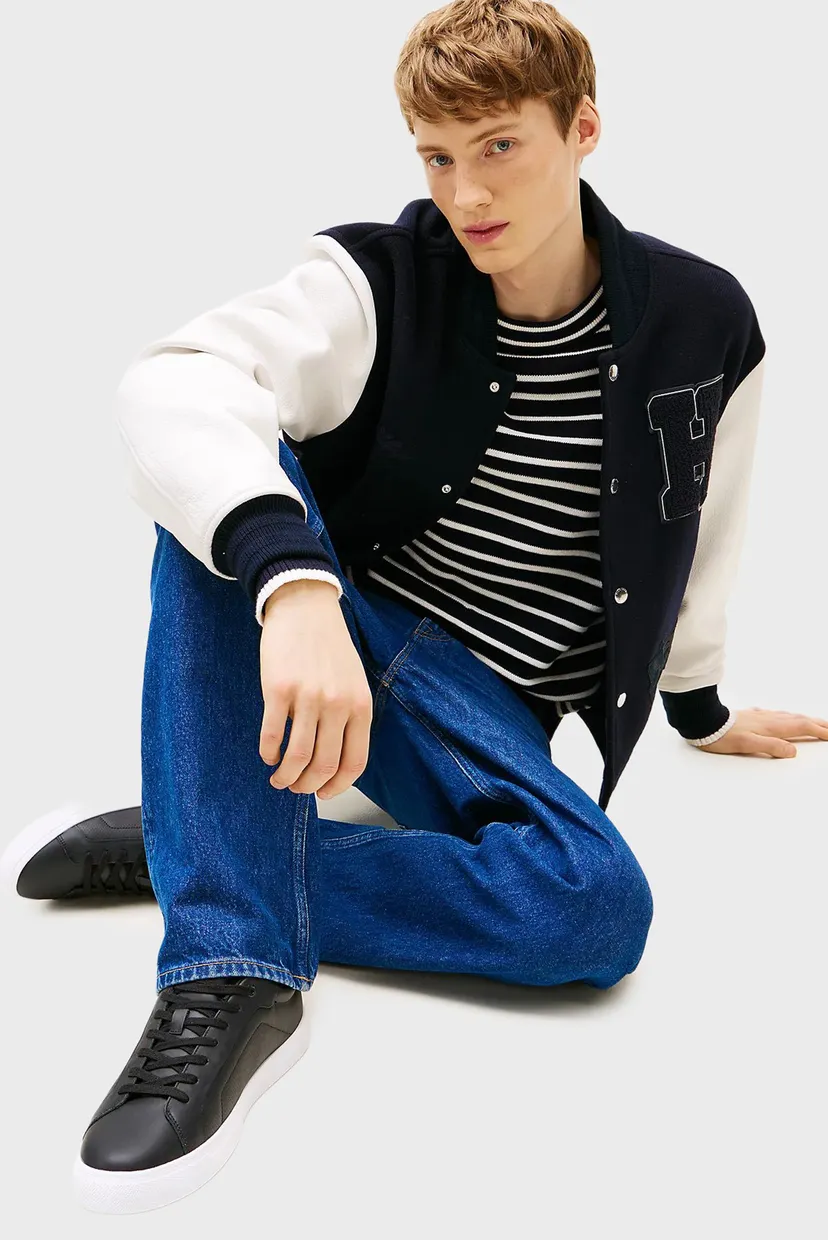 Чоловічі чорні шкіряні снікерси ICON 6