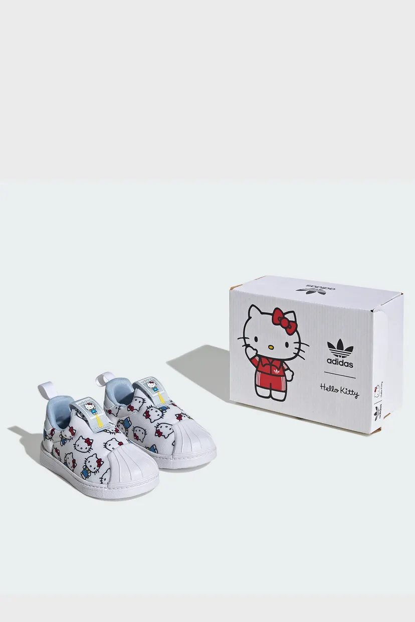 Детские белые слипоны adidas x Hello Kitty Superstar 360 Kids