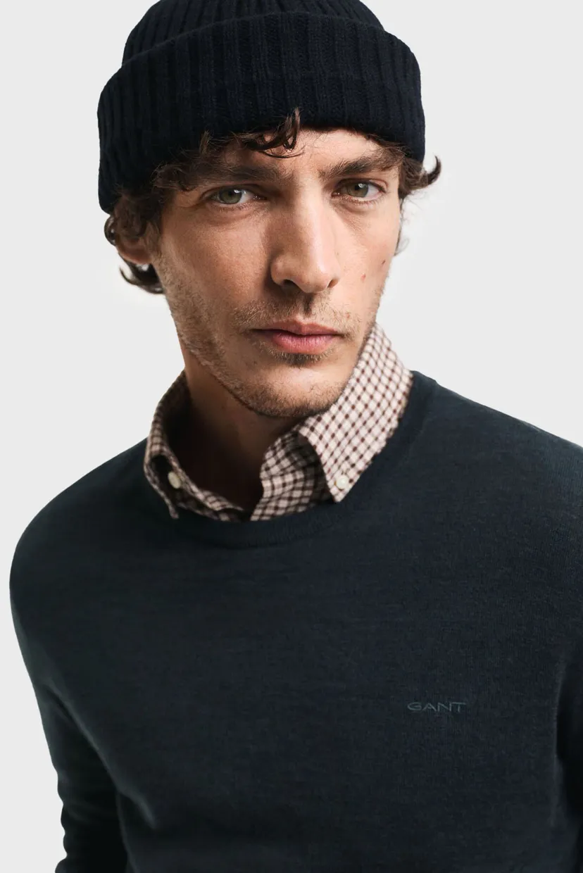 Мужской темно-зеленый шерстяной джемпер EXTRAFINE MERINO WOOL C-NECK 4
