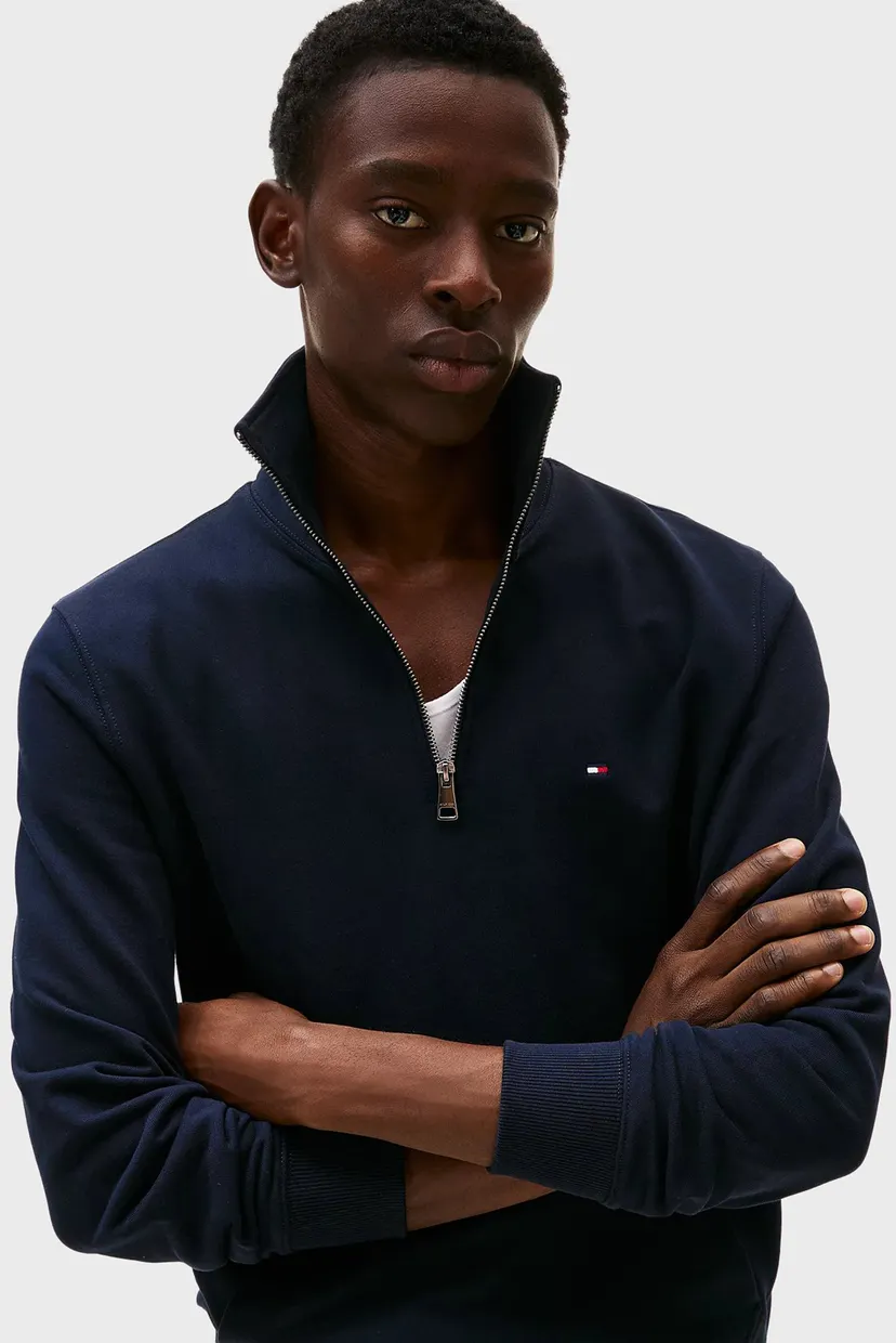 Мужская темно-синяя спортивная кофта ESSENTIAL TERRY 1/4 ZIP 4