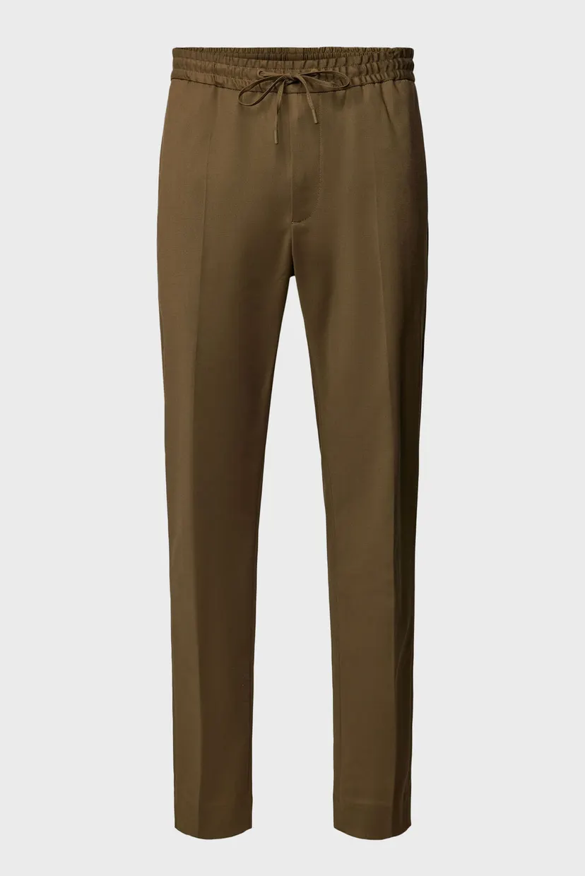 Чоловічі зелені брюки COTTON VISCOSE TAPERED JOGGER 5