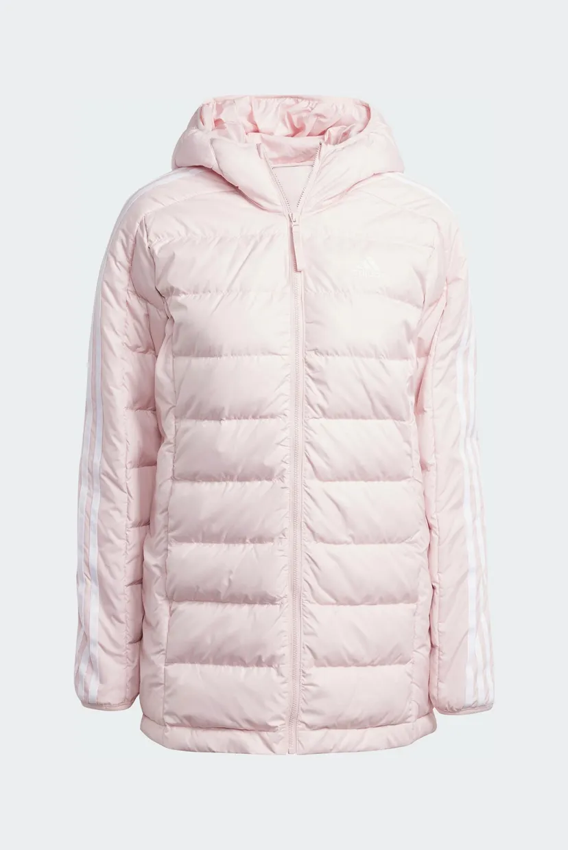 Женский пудровый пуховик Essentials 3-Stripes Light Down 6