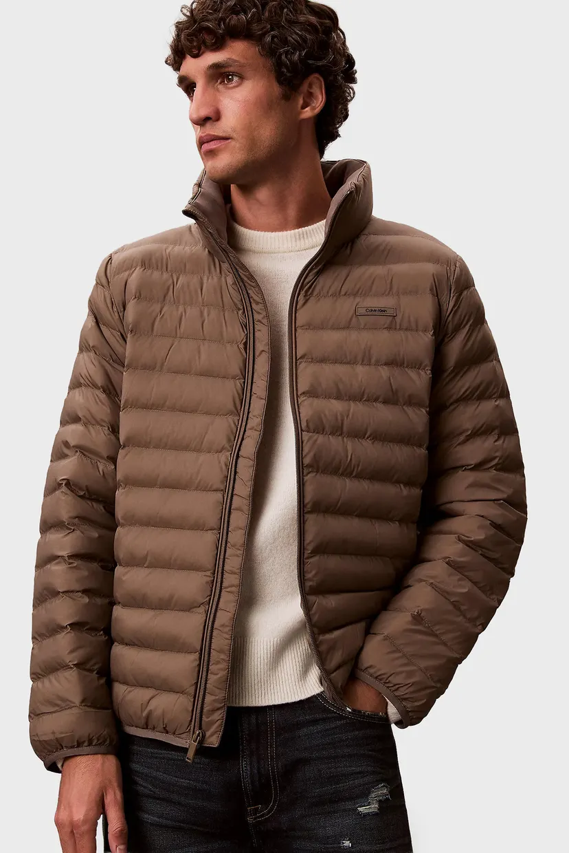 Мужская коричневая куртка CHANNELED PUFFER 5