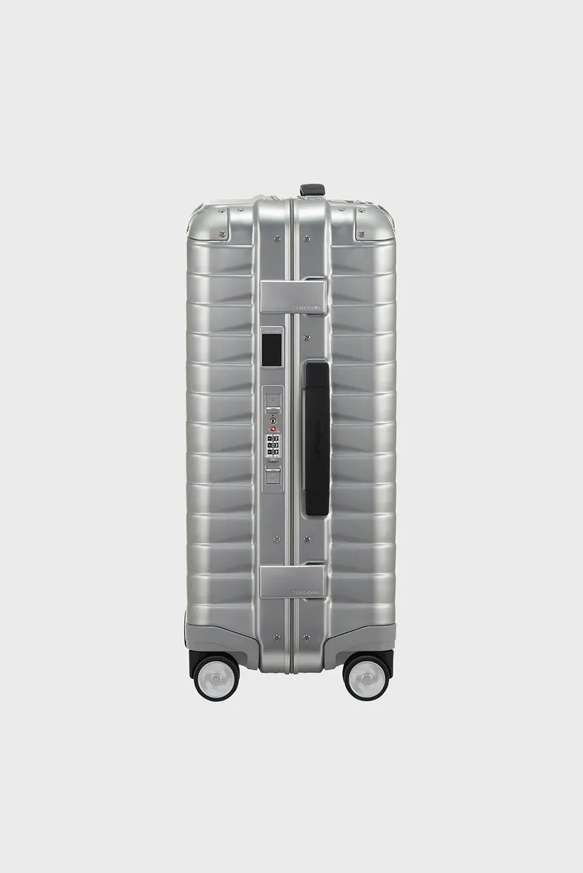 Серебристый чемодан 55 см PROXIS ALU ALUMINIUM 3