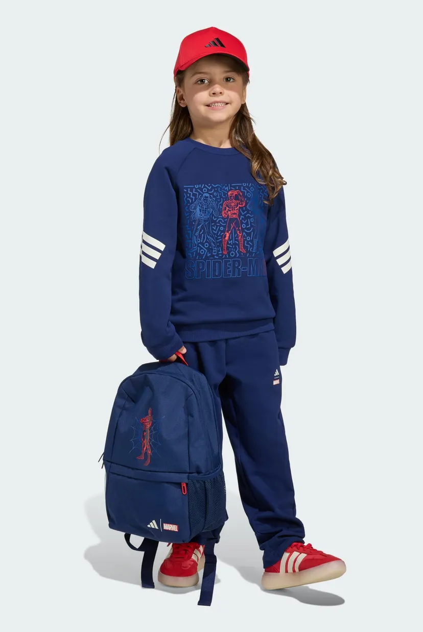 Дитячий синій комплект одягу (світшот, штани) ADIDAS MARVEL SPIDER-MAN 5