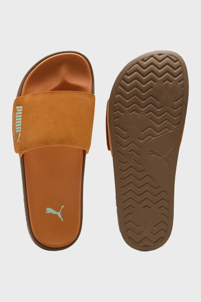 Помаранчеві замшеві слайдери Leadcat 2.0 Palermo Foil Slides Unisex 4