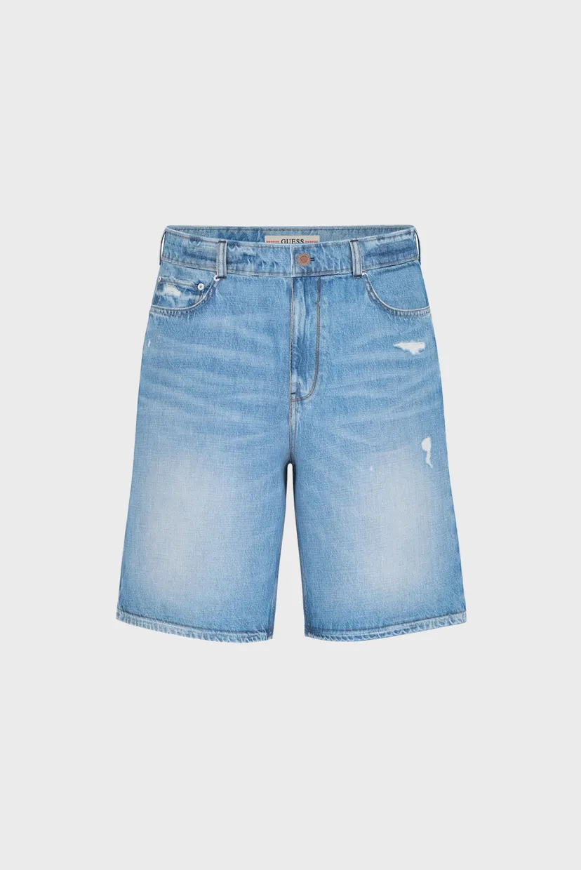 Мужские синие джинсовые шорты Guess M6GDV8.D0770;S4FR — MD-Fashion