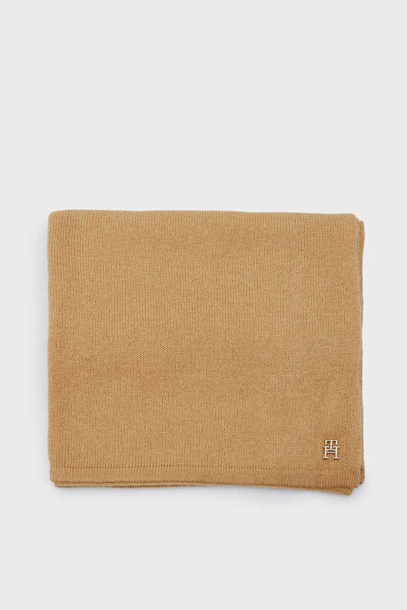 Женский бежевый шерстяной шарф CASHMERE CHIC KNIT SCARF 3