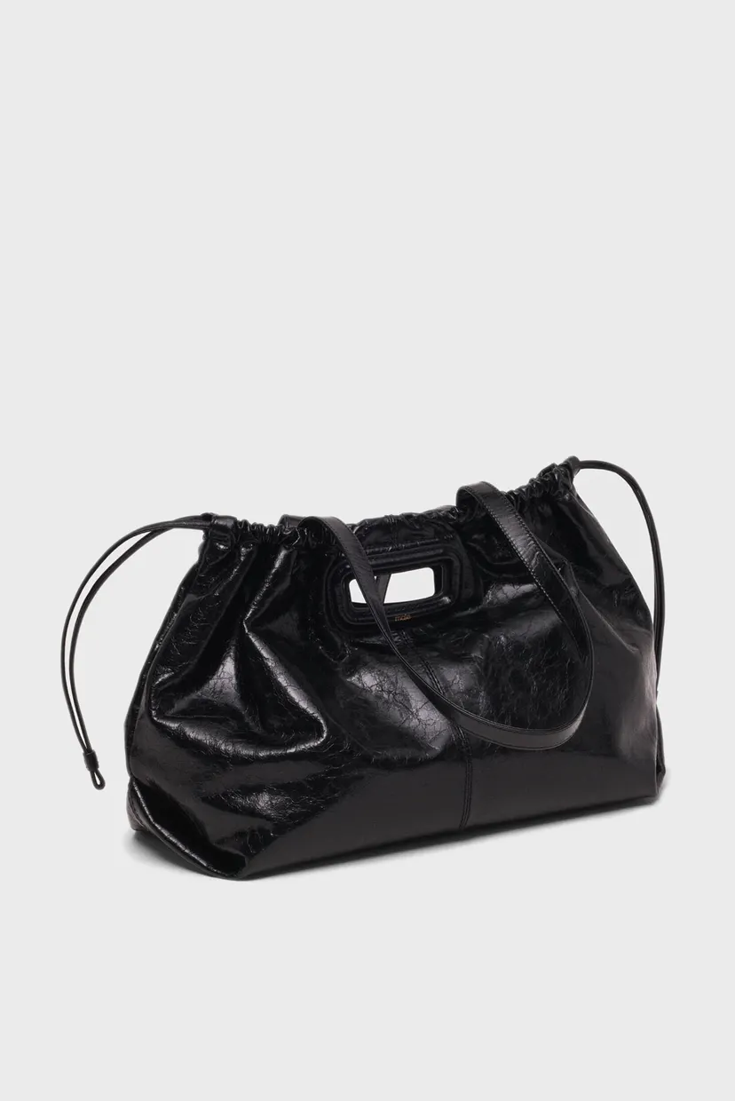 Жіноча чорна шкіряна сумка MAJE MFASA01471_BLACK — MD-Fashion