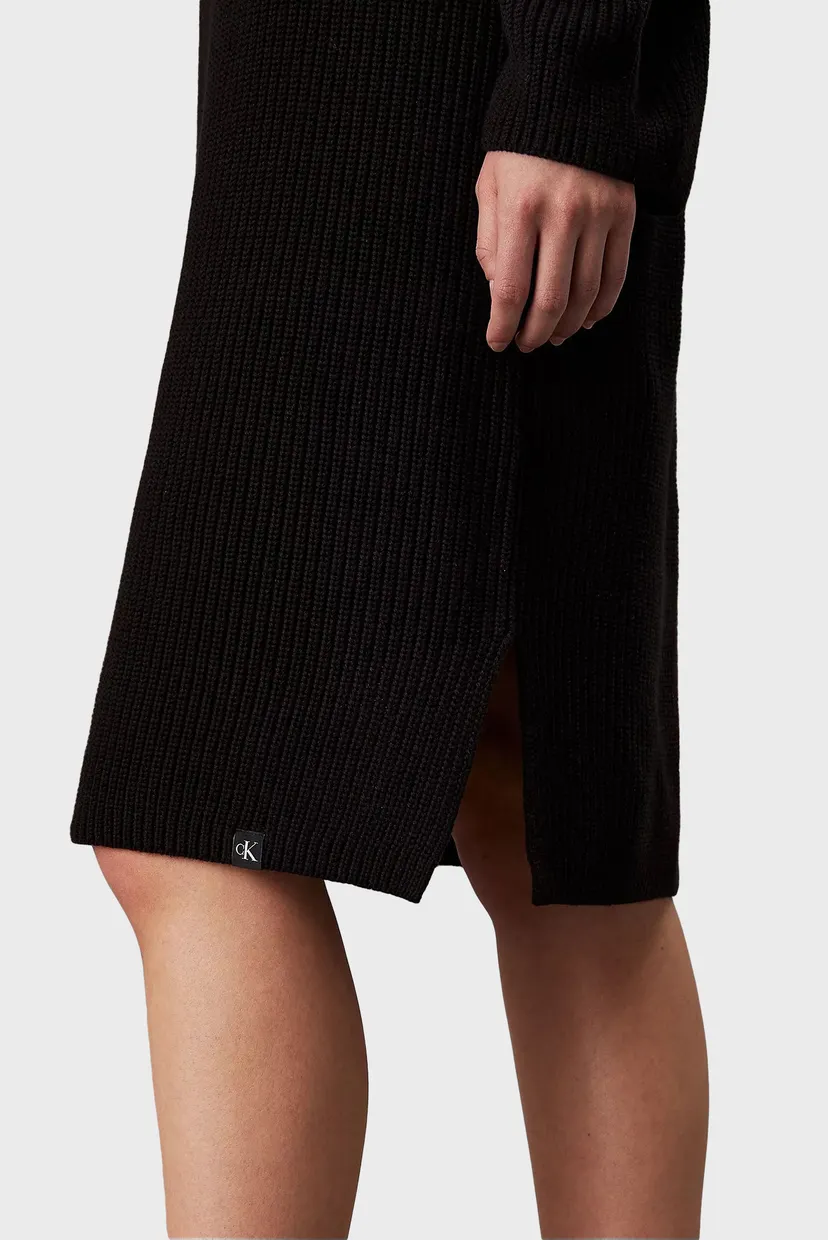 Жіноча чорна сукня CHUNKY LOOSE SWEATER 4