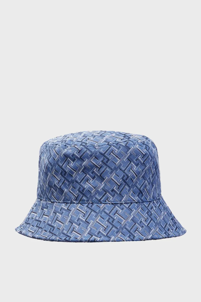 Жіноча синя панама з візерунком TH DISTINCT JACQ BUCKET HAT 3