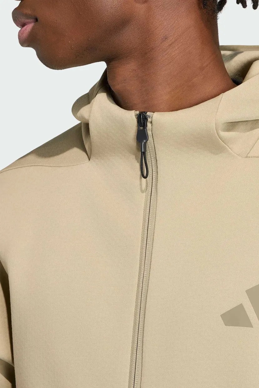 Мужское бежевое худи New adidas Z.N.E. Full-Zip 3