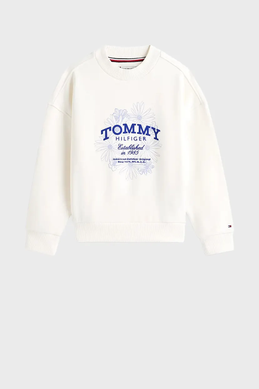 Дитячий білий світшот TOMMY FLOCK FLOWER 5