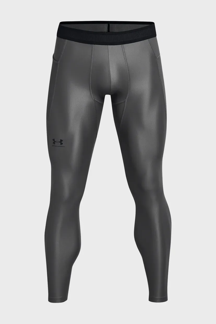 Мужские серые тайтсы UA HG IsoChill Leggings 5