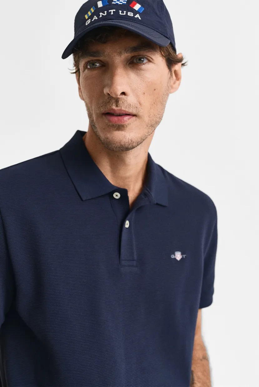 Чоловіче темно-синє поло TEXTURED POLO 4