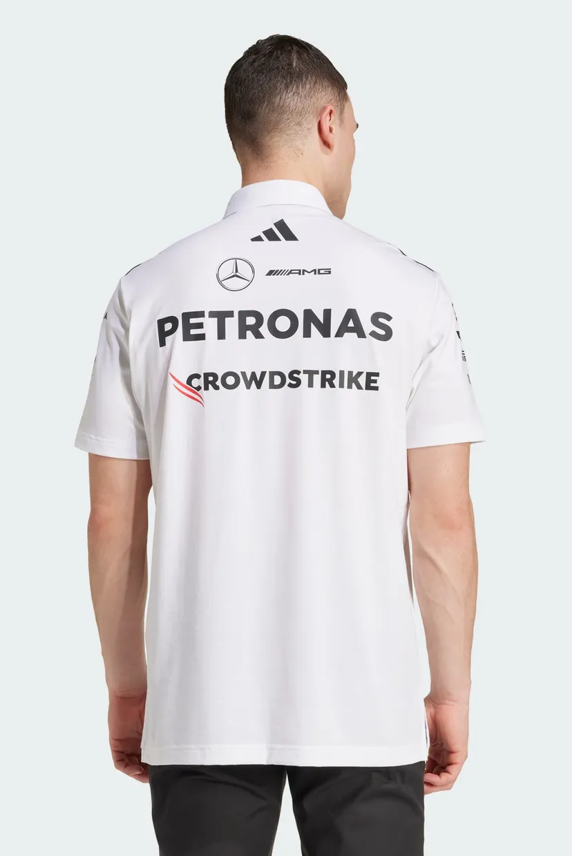 Мужское белое поло Mercedes - AMG Petronas Formula One Team adidas